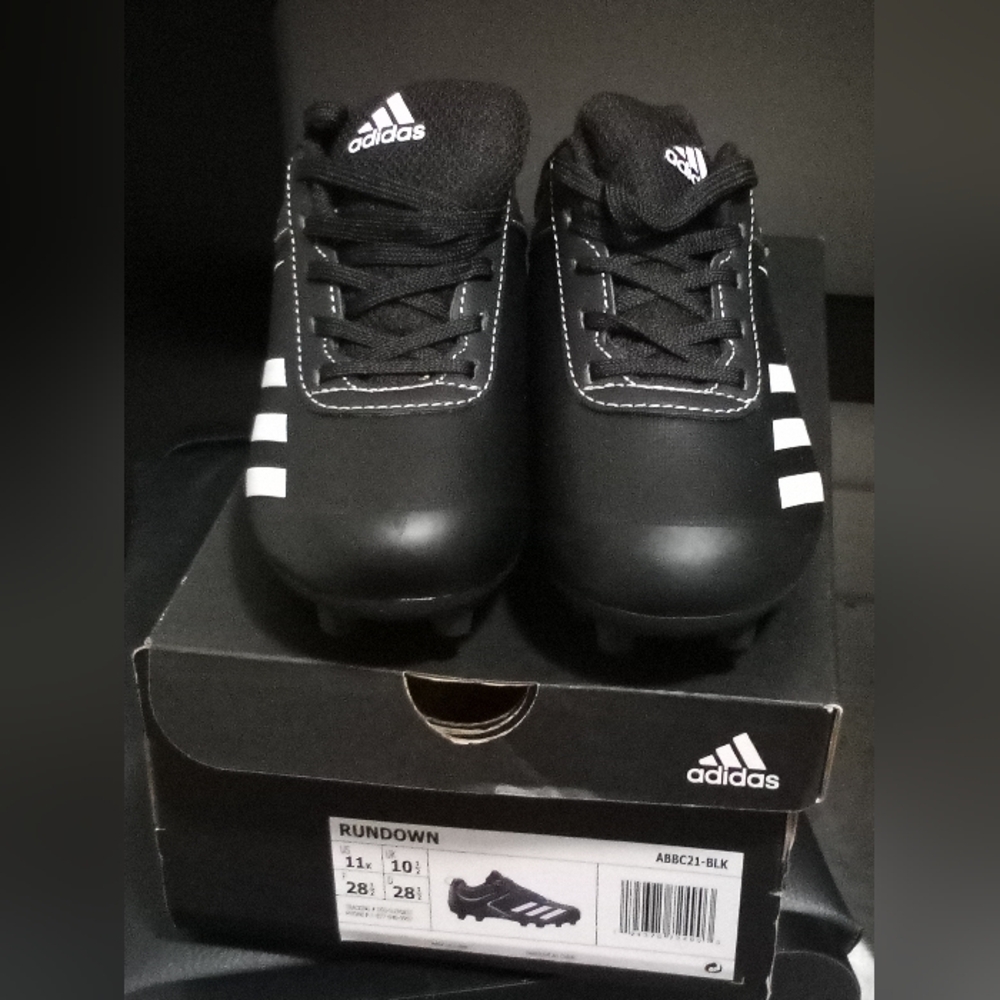 Adidas Black and White Soccer Cleats